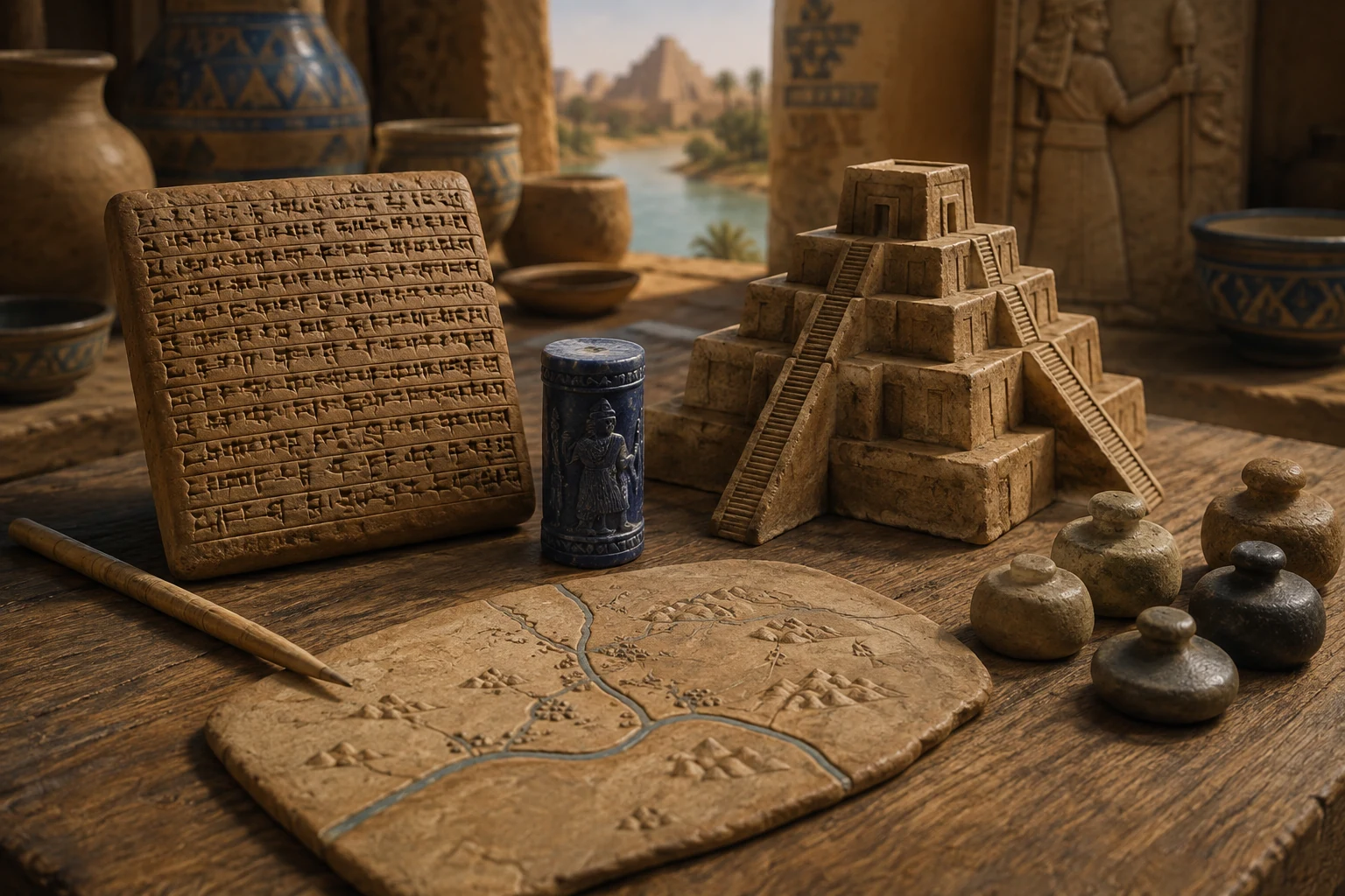 Objetos esenciales para estudiar la civilización mesopotámica.