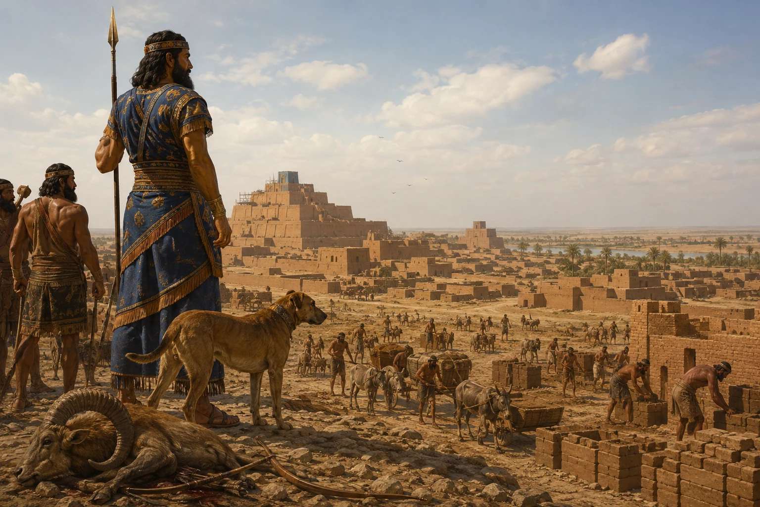Representación literaria de Nimrod en la tierra de Sinar.
